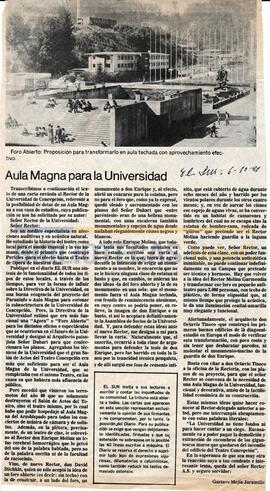 Aula Magna para la Universidad / Gustavo Mejía Jaramillo.
