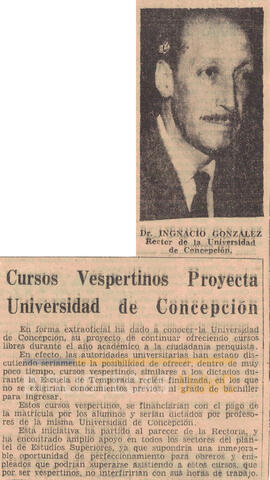Cursos vespertinos proyecta Universidad de Concepción.