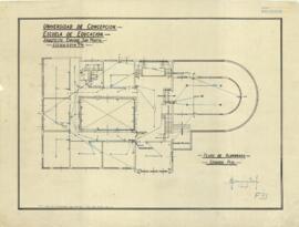 Plano de alumbrado del segundo piso del edificio de la  ex Escuela de Educación.