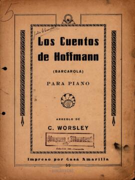 Los Cuentos de Hoffmann : (Barcarola) para piano
