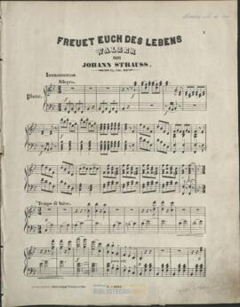 Freuet euch des Lebens, Op.340