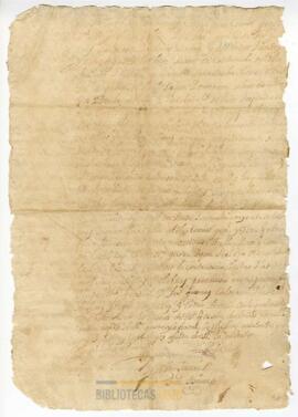 Carta de1 de marzo de 1779.
