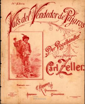 Vals del vendedor de pájaros "Der Vogelhändler" : para piano por Carl Zeller