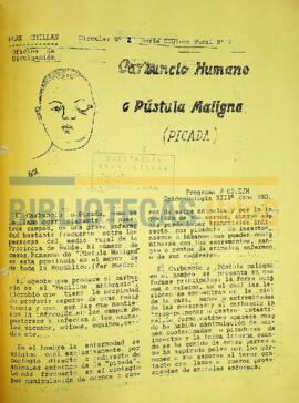 Carbunclo humano o pústula maligna (picada).