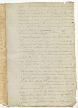 Acta del 27 de agosto de 1844. Don José María de Navarrete solicita orden de apercebimiento en contra del Administrador de Hospitales de la Junta de la Beneficencia de Concepción