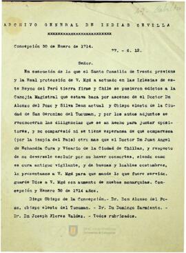 Don Diego Montero del Águila y otros le presentan al Rey a través de una carta al Doctor don Juan Ángel de Echandía
