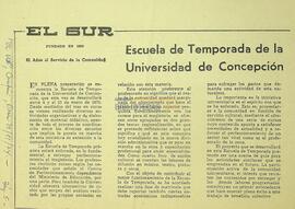 Escuela de Temporada de la Universidad de Concepción
