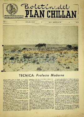 Boletín del Plan Chillán, Año I No.4 Julio - Agosto 1955.