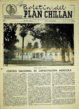 Boletín del Plan Chillán, Año I No.3 Mayo - Junio1955.