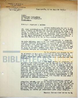 Carta de Ignacio González G. a Sebastián Santandreu.