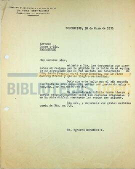 Carta del  Dr. Ignacio González G. a los Señores Grace y Cía.