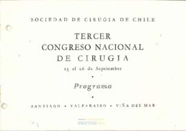 Programa del Tercer Congreso Nacional de Cirugía