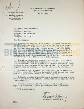 Carta de Benjamin Horning a Ignacio González G.