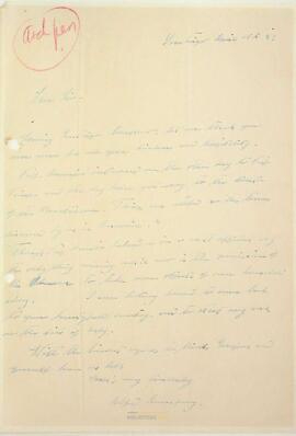 Carta de Alfred Auersperg a Ignacio González Ginouvés