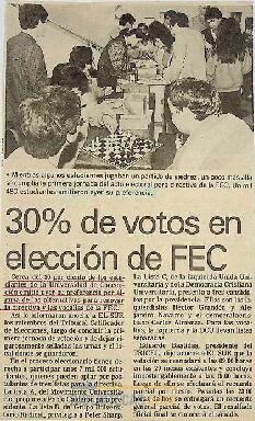 30% de votos en elección de FEC