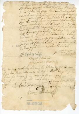 Acta del 29 de julio de 1719