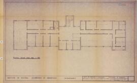 Planta del tercer piso del Instituto de Biología actualizado a agosto de 1967.