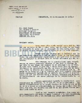 Carta del Dr. Ignacio González G. al Dr. Abel Olmos.
