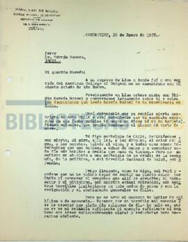 Carta del Dr. Ignacio González G.  al Dr. Hernán Romero