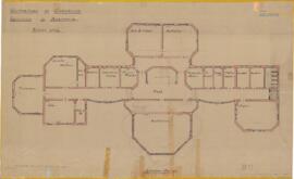 Planta del segundo piso del Pabellón de Anatomía.