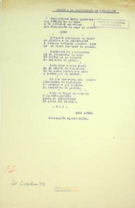 Canto a la Universidad de Concepción / Mari Lugan