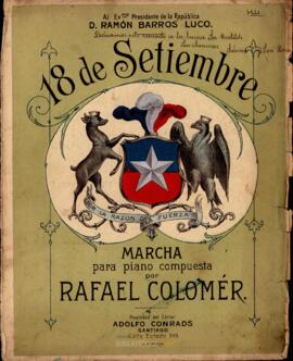 18 de Setiembre marcha para piano compuesta por Rafael Colomér