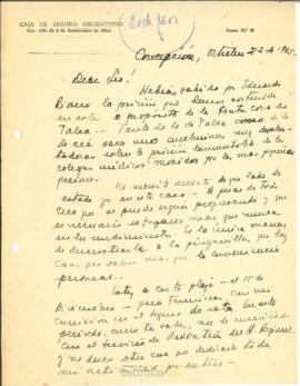 Carta de Raúl Ortega a Ignacio González Ginouvés