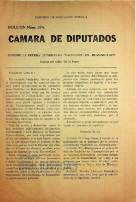 Dosier sobre el asunto de la "Prueba de Bachillerato"