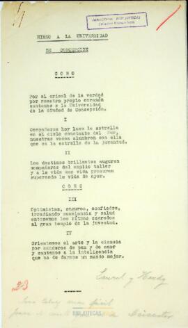 Propuesta Himno a la Universidad de Concepción / Laurel y Hardy