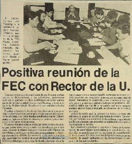Positiva reunión de la FEC con Rector de la U.