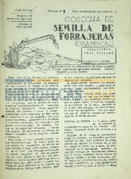 Cosecha de semilla de forrajeras (gramíneas).
