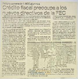 Crédito fiscal preocupa a los nuevos directivos de la FEC