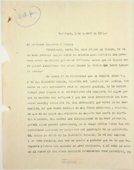 Carta de Alejandro Garretón al Dr. Ignacio González Ginouvés