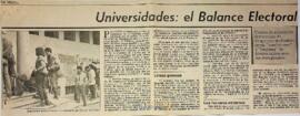 Universidades: el Balance Electoral
