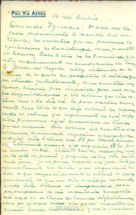 Carta de Raúl a Ignacio González Ginouvés