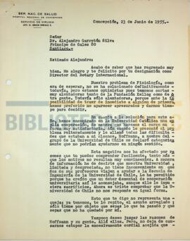 Carta del Dr. Ignacio González G. al Dr. Alejandro Garretón