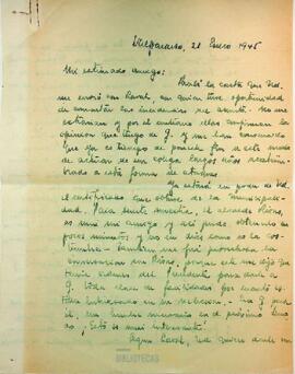 Carta de  A.G. a don Ignacio González Ginouvés.