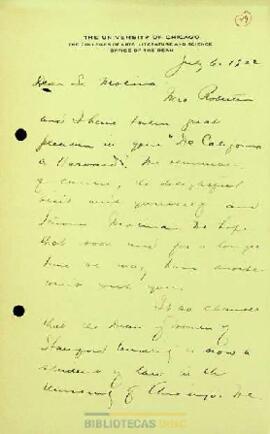 Agradecimientos de David A. Robertson por envío del libro "De California a Harvard"